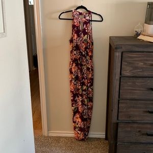 Purple floral sleeveless maxi dress by Xhilaration, size M